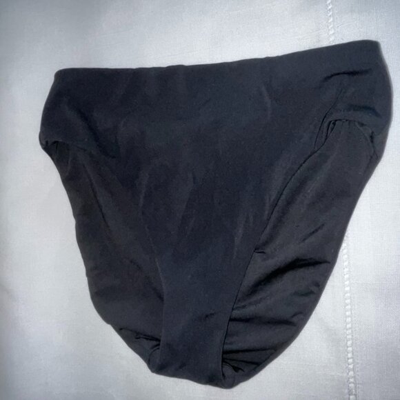 Robin Piccone High Waisted Bikini Bottom in Black Size Medium - Picture 1 of 4